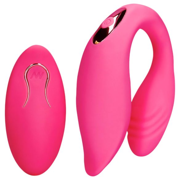 Loveline - vibrator pentru cuplu cu telecomandă, reîncărcabil - roz