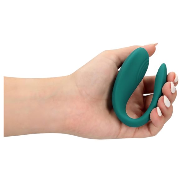 Loveline - vibrator pentru cuplu, reîncărcabil, rezistent la apă, verde