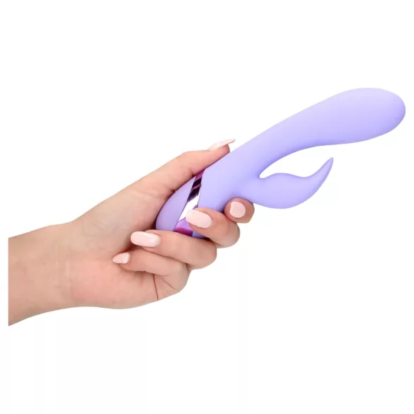Loveline - vibrator clitoridian tip iepuraș cu braț - reîncărcabil - mov