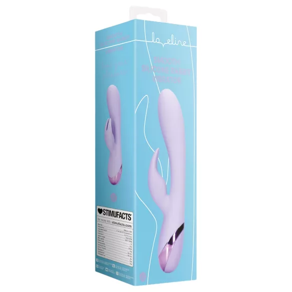 Loveline - vibrator clitoridian tip iepuraș cu braț - reîncărcabil - mov