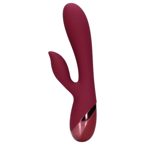 Loveline - vibrator roșu cu braț clitoridian, reîncărcabil!