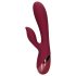 Loveline - vibrator roșu cu braț clitoridian, reîncărcabil!
