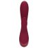 Loveline - vibrator roșu cu braț clitoridian, reîncărcabil!