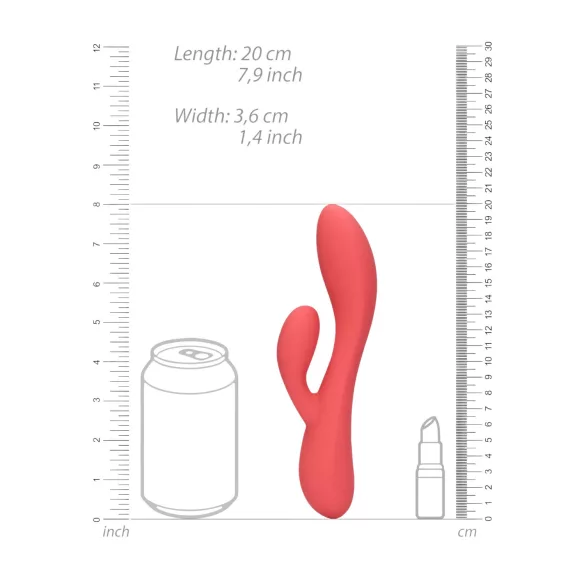Loveline - vibrator cu braț pentru clitoris, reîncărcabil, impermeabil, roz