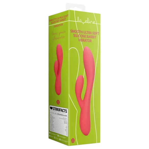 Loveline - vibrator cu braț pentru clitoris, reîncărcabil, impermeabil, roz
