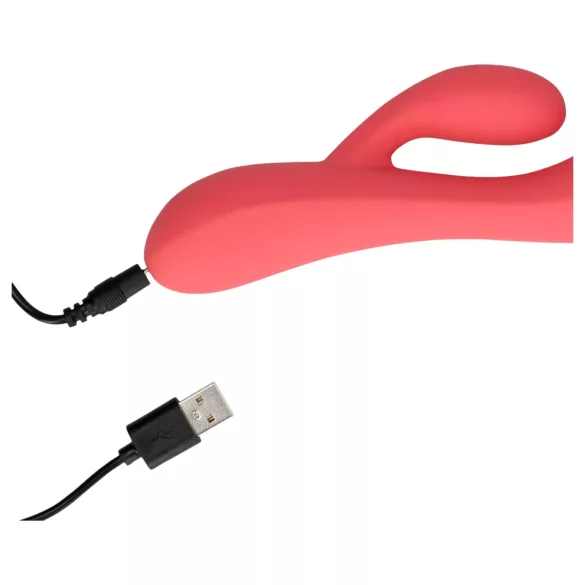 Loveline - vibrator cu braț pentru clitoris, reîncărcabil, impermeabil, roz