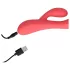 Loveline - vibrator cu braț pentru clitoris, reîncărcabil, impermeabil, roz