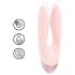 Loveline Amour - vibrator dublu braț - stimulare dublă - silicon roz