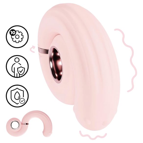 Loveline Perle - vibrator cu perle pentru punctul G (roz)