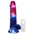 REALROCK - vibrator cu testicule - luminos - 20cm