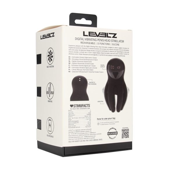 Levelz - vibrator pentru gland digital - negru