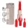 Loveline Angel - vibrator tip ruj cu 4 accesorii (roz)