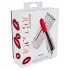 Loveline Angel - vibrator tip ruj cu 4 accesorii (roz)