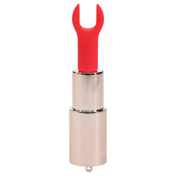 Loveline Angel - vibrator tip ruj cu 4 accesorii (roz)