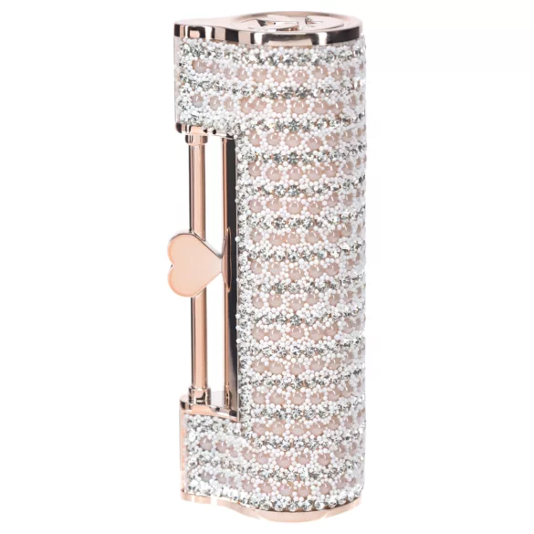 Loveline Angel - vibrator tip ruj cu 4 accesorii (roz)