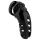 ManCage Model 06 - cușcă peniană pentru bărbați (negru) - 14 cm