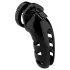 ManCage Model 06 - cușcă peniană pentru bărbați (negru) - 14 cm