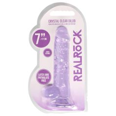 REALROCK - dildo realist transparent - mov (17cm)