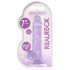 REALROCK - dildo realist transparent - mov (17cm)