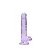 REALROCK - dildo realist transparent - mov (17cm)