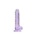 REALROCK - dildo realist transparent - mov (17cm)