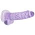 REALROCK - dildo realist transparent - mov (17cm)