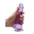 REALROCK - dildo realist transparent - mov (17cm)