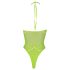 Ouch! - body sexy cu bretele fosforescent - neon verde
