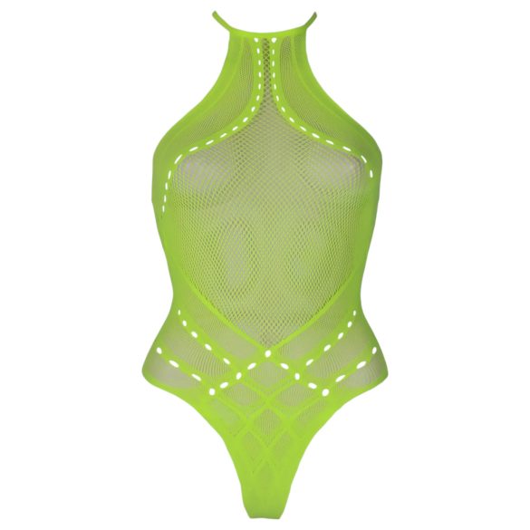 Ouch! - body sexy cu bretele fosforescent - neon verde