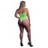 Ouch! - body sexy cu bretele fosforescent - neon verde - XL-4XL