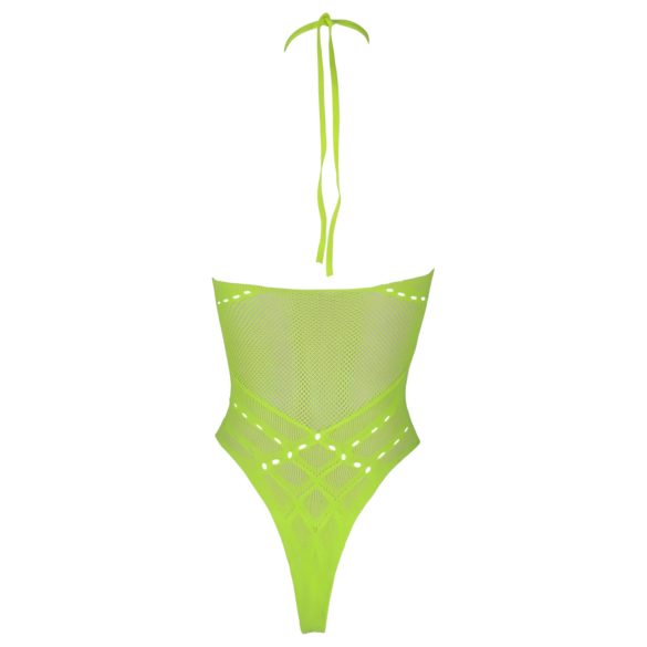 Ouch! - body sexy cu bretele fosforescent - neon verde - XL-4XL