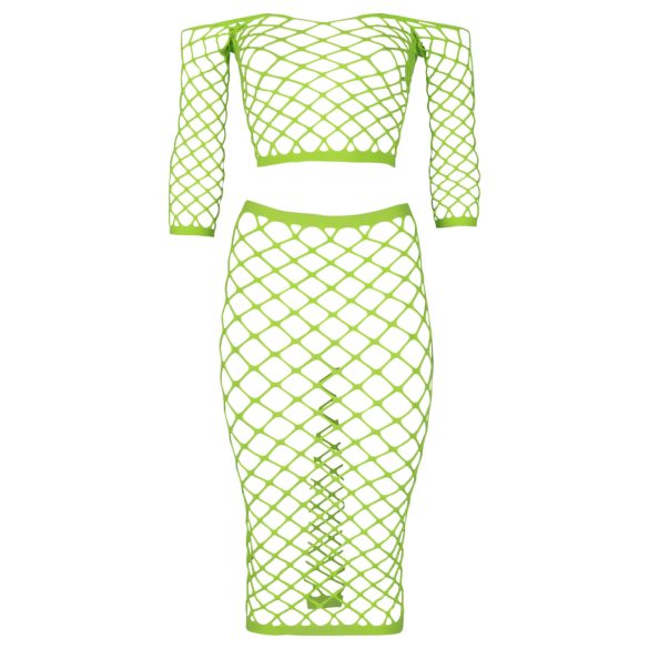Ouch! - set fustă și top fosforescent - neon verde