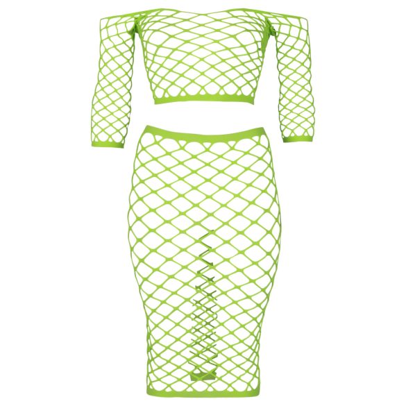 Ouch! - set fustă și top fosforescent - neon verde