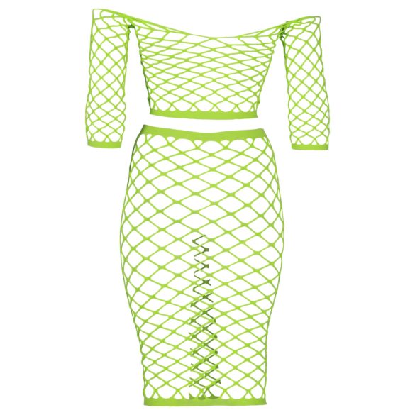 Ouch! - set fustă și top fosforescent - neon verde