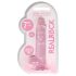 REALROCK - dildo realistic transparent - roz (17cm)