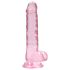 REALROCK - dildo realistic transparent - roz (17cm)