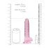 REALROCK - dildo realistic transparent - roz (17cm)
