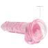 REALROCK - dildo realistic transparent - roz (17cm)