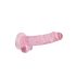 REALROCK - dildo realistic transparent - roz (17cm)