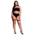 Le Désir - Set lenjerie plus size 3 piese - negru (XL-4XL)