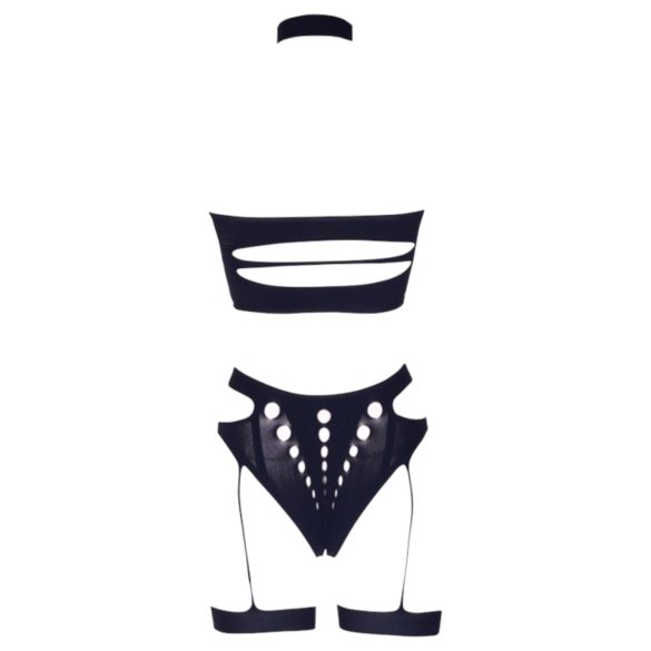 Le Désir - Set lenjerie plus size 3 piese - negru (XL-4XL)