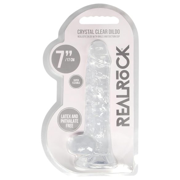 RealRock - dildo realist transparent - 17 cm