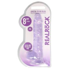 RealRock - dildo realist transparent - mov (19cm)