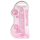 REALROCK - dildo realist transparent - roz (19cm)
