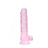REALROCK - dildo realist transparent - roz (19cm)