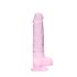 REALROCK - dildo realist transparent - roz (19cm)