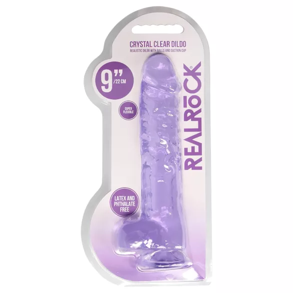 RealRock - dildo realist transparent - mov 22cm