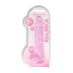 REALROCK - dildo transparent realist - roz (22cm)