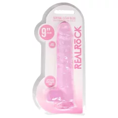 RealRock - dildo realist transparent - roz - 22cm