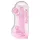 RealRock - dildo realist transparent - roz - 22cm
